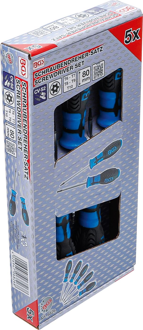 Atsuktuvų rinkinys | T-Star su skyle (Torx) | T6 - T10 | 5 vnt. (6826)