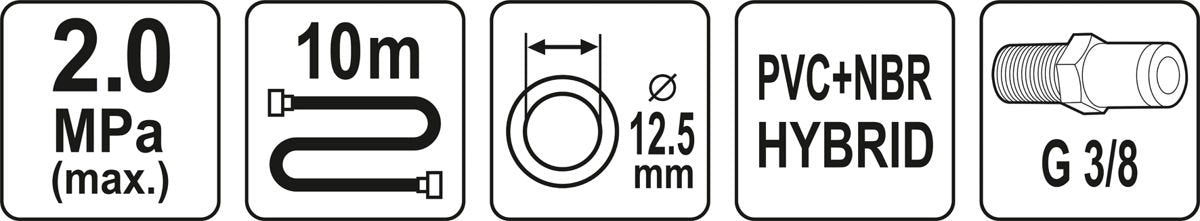 Пневматический шланг | Hybrid | 12,5 mm x 10 m