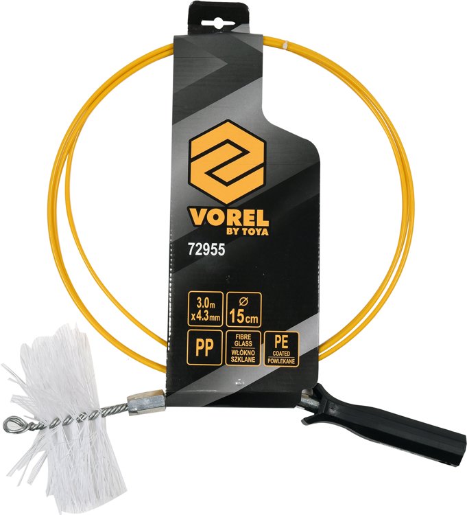 Šepetys su trosu kaminų valymui | 150 mm / 3 m (72955)