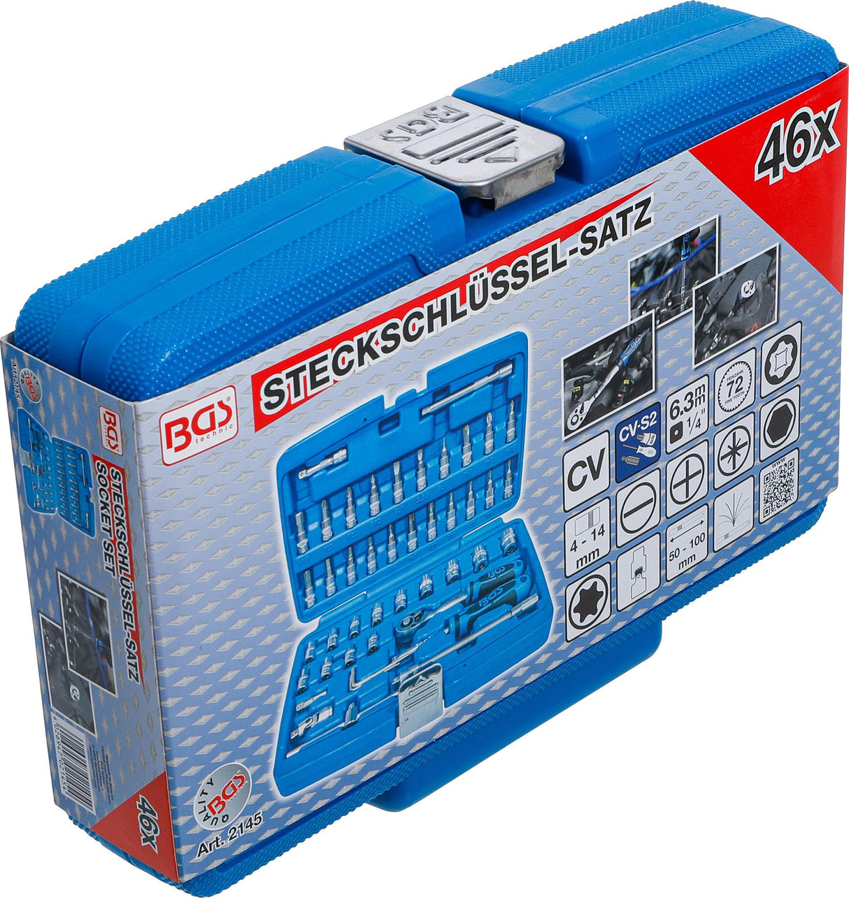 SOCKET SET | 6.3 MM (1/4") DRIVE | 46 PCS. (2145)