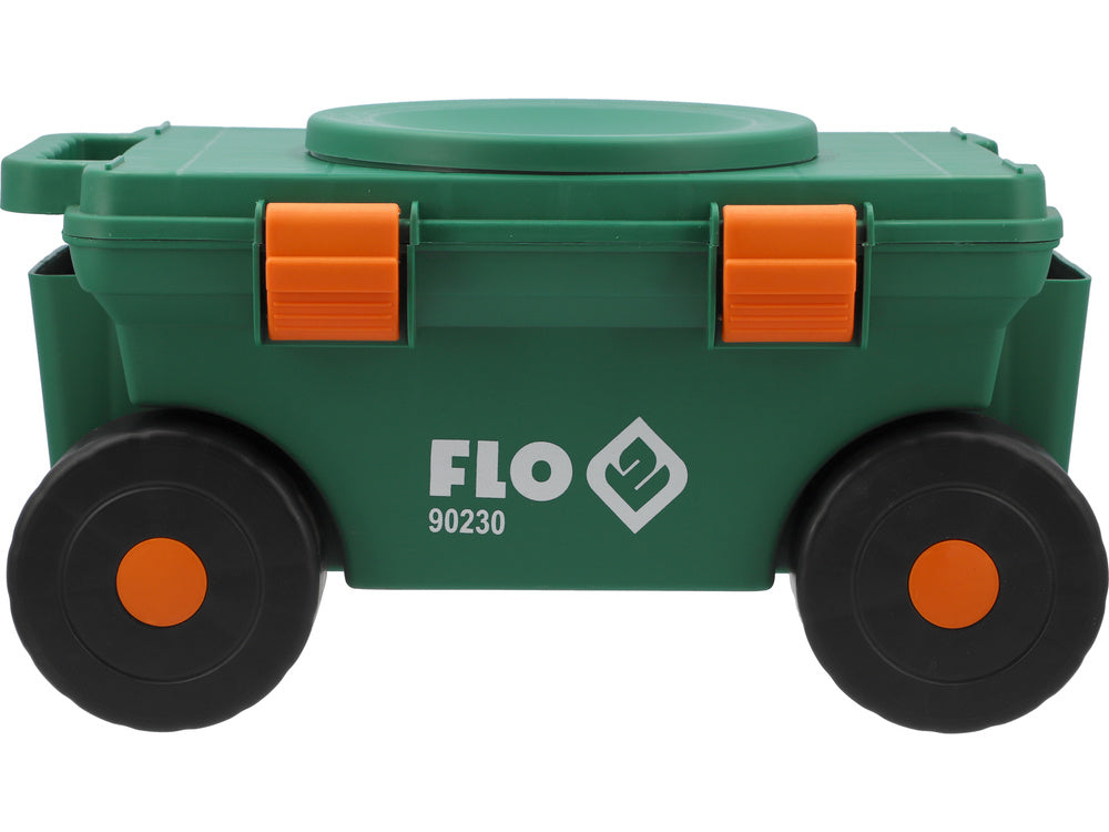 GARDEN TROLLEY WITH 360° SEAT AND STORAGE (90230)