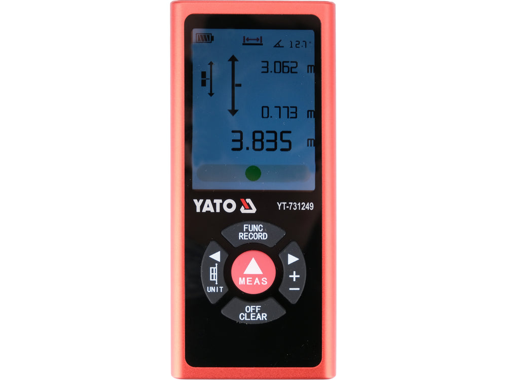 DUAL-SIDED LASER DISTANCE METER | 0.05–120 M | COLOUR TFT DISPLAY | USB-C (YT-731249)