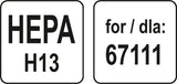 Filtras HEPA dulkių siurbliui 67111 (67116)