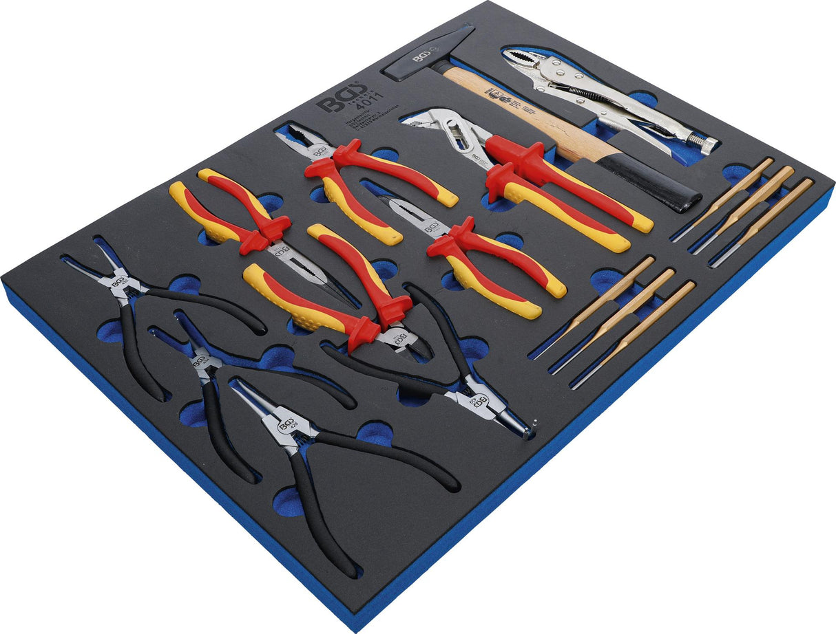 TOOL TRAY 3/3: PLIERS, PARALLEL PIN PUNCH SET, HAMMER | 17 PCS. (4011)