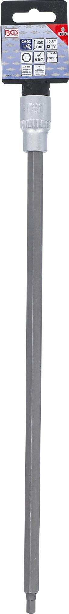 Antgalis | ilgis 140 mm | 12,5 mm (1/2") | hex šešiakampis 6 mm  | VAG (74360)
