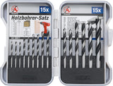 WOOD DRILL SET | 3 - 10 MM | 15 PCS. (50817)