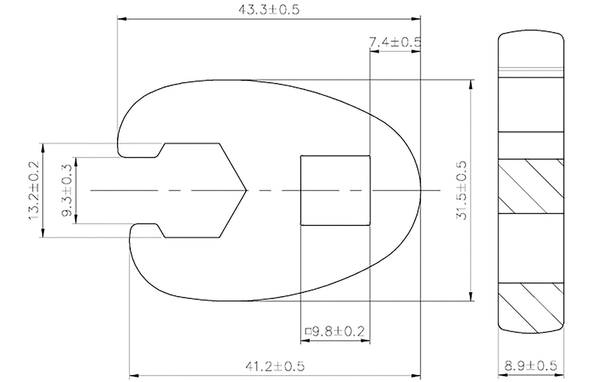 Raktas "varnos koja" | 10 mm (3/8") | 13 mm (1756-13)