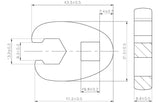 Raktas "varnos koja" | 10 mm (3/8") | 13 mm (1756-13)