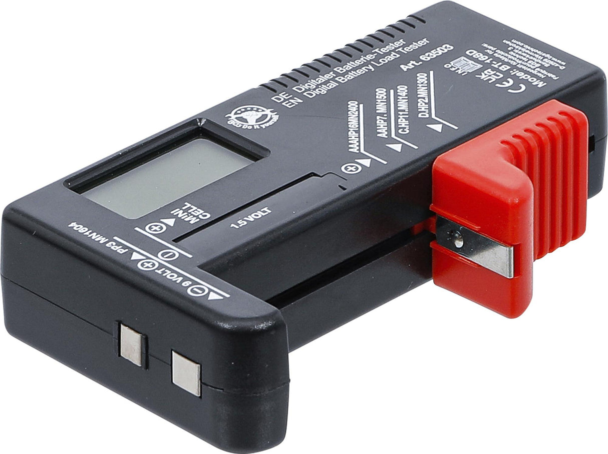 Skaitmeninis baterijos apkrovos testeris | 1,5 V / 9 V (63503)