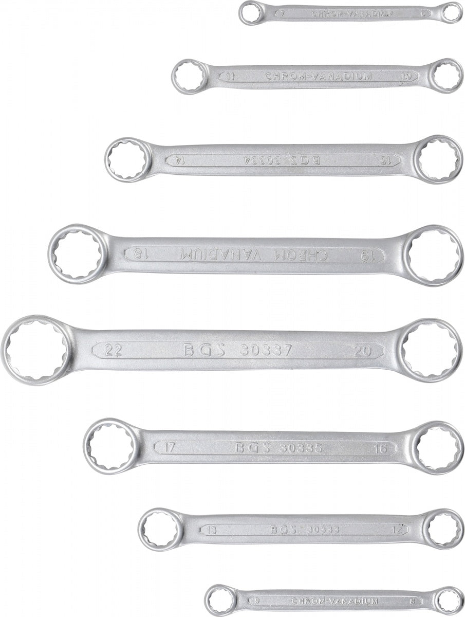 DOUBLE RING SPANNER SET | EXTRA FLAT | 6-22 MM | 8 PCS. (30300)