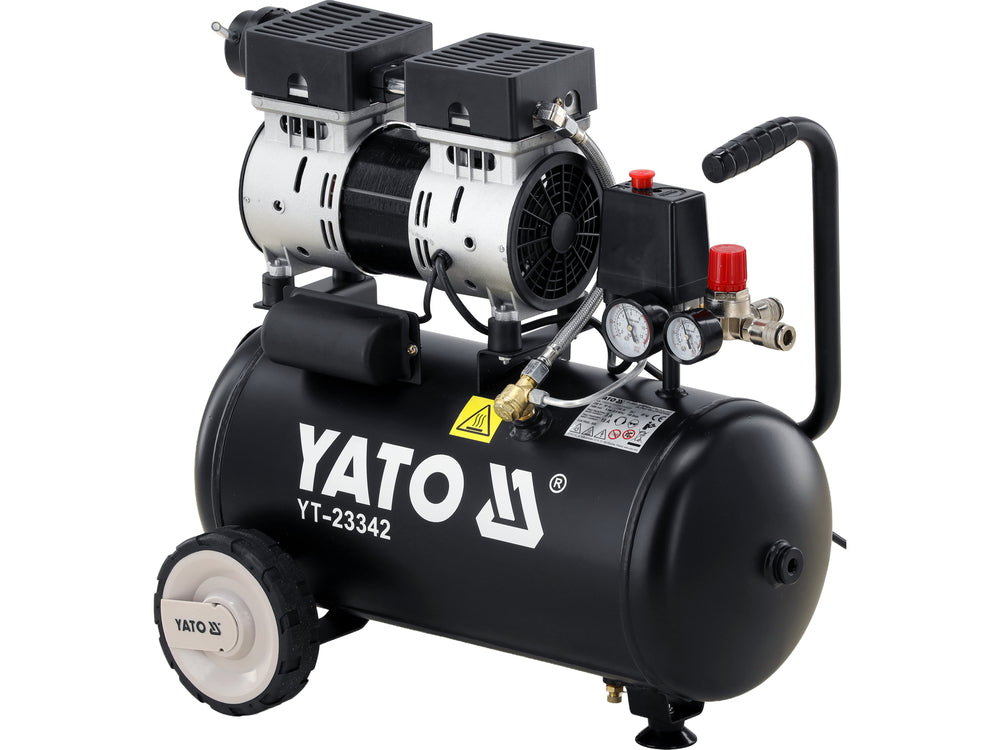 Oro kompresorius tylus | betepalinis | 24L/0.8MPA/8BAR/116PSI/ 140l/min | 750 W (YT-23342)