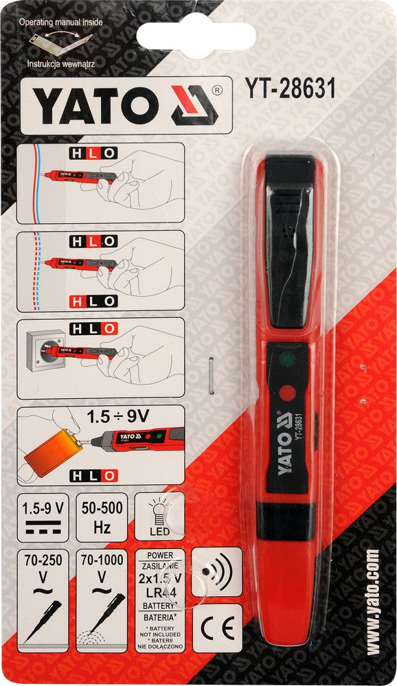 Įtampos testeris | garsinis zondatorius | 1,5-9 v / 70-250 v / 70-1000 v (YT-28631)