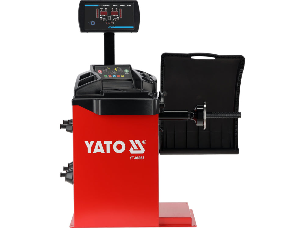 WHEEL BALANCING MACHINE WITH LASER | 250 W | 10–24" | AUTOMATIC A/D MEASUREMENT | ±1 G ACCURACY (YT-08061)
