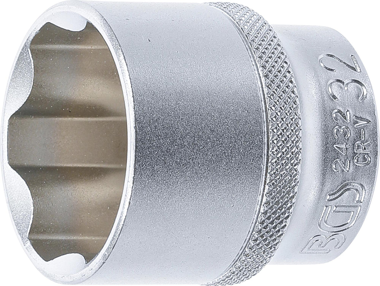 Galvutė šešiakampė | Super Lock | 12.5 mm (1/2") | 32 mm (2432)