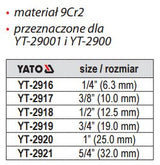 Sriegpjovė | 1-1/4" (YT-2921)