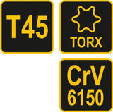 L tipo atsuktuvas su rankena | T-Star (Torx) | T45 (56637)
