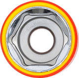 VDE SOCKET, HEXAGON | 12.5 MM (1/2") DRIVE | 24 MM (72074)