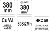 Žirklės kabeliui su terlšle | 380mm² / -330 (YT-18602)