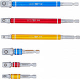 Набор адаптеров цветных | 6.3 mm (1/4") | 6.3 mm (1/4") / 10 mm (3/8") / 12,5 mm (1/2") | 75 - 150 mm | 6 шт.
