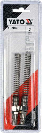 Greitos jungtys žarnai (kištukai) su spyruoklėmis 5x8 mm, 2 vnt. (YT-24102)