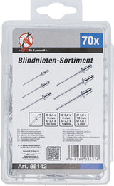 Kniedžių asortimentas | Ø 2.4-4.8 mm | 70 vnt. (88142)
