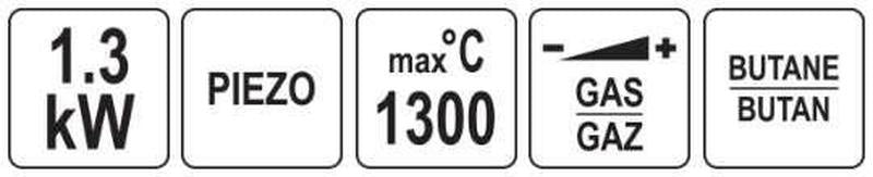 Dujinis degiklis su pjezo | kulinarinis | 1300˚C (YG-30105)