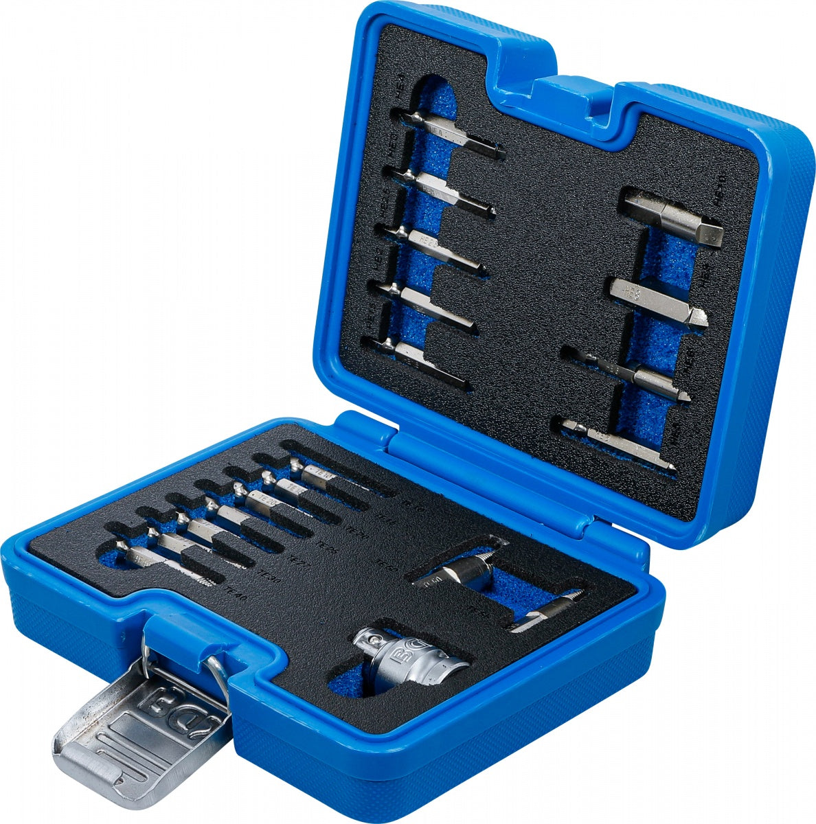 Varžtų ištraukimo rinkinys | vidiniam šešiakampiui 1,5 - 10 mm / T-Star (Torx) | T10 - T55 | 19 vnt. (9173-1)