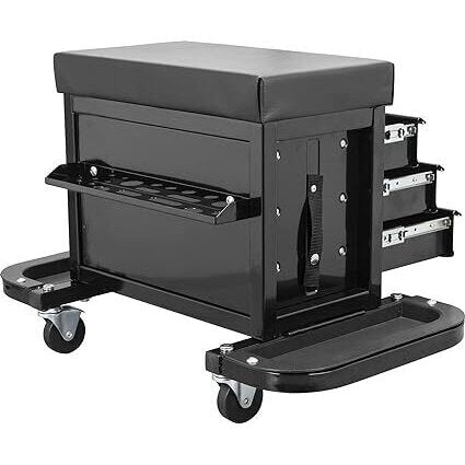 TOOL CABINET / STOOL WITH 3 DRAWERS AND FOLDABLE 2 TRAYS / SHELVES (V7031)