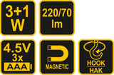 Darbo lempa | 3W COB LED | 220LM (82733)