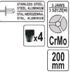 Kniediklis nerūdyjančio plieno kniedėms | 2,4-4,8 mm (YT-36012)
