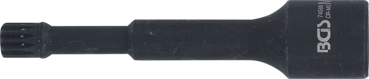 SPECIAL IMPACT BIT SOCKET | LENGTH 115 MM | 12.5 MM (1/2") DRIVE | SPLINE (FOR XZN) M12 | FOR VAG (74588)