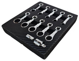 Torcinių adapterių rinkinys | 42Cr-Mo | 10 mm (3/8") | 10 - 19 mm | 12 vnt. (SK82912S)