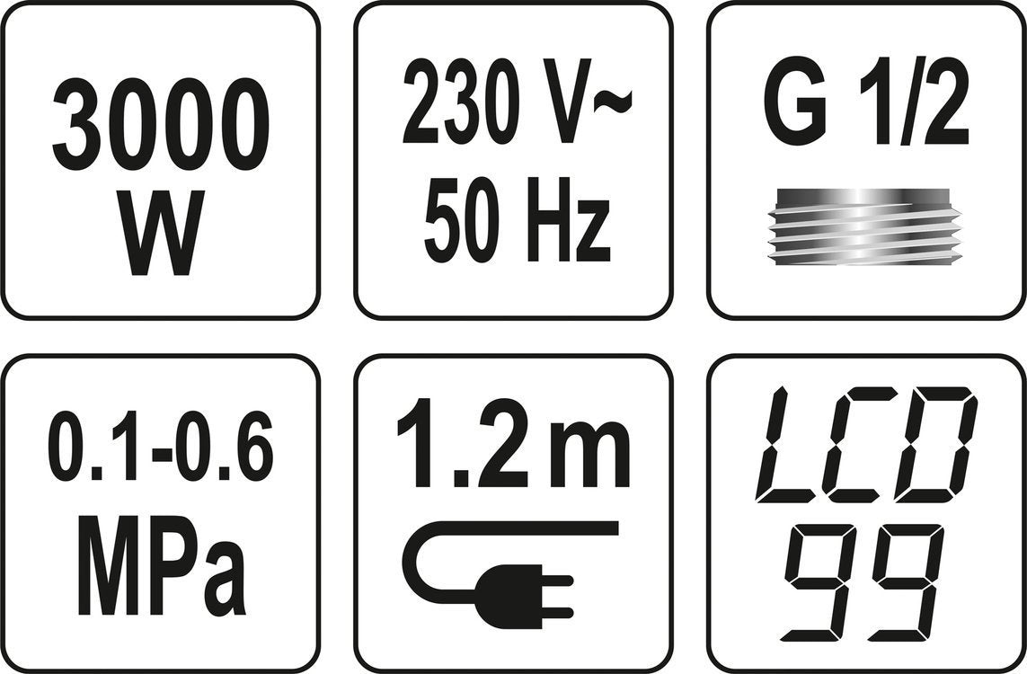 Elektrinis vandens šildytuvas / maišytuvas su dušu | LCD | KATLA-3 (75923)