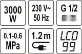 Elektrinis vandens šildytuvas / maišytuvas su dušu | LCD | KATLA-3 (75923)