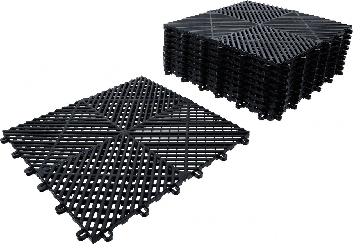 Plastikinių plytelių rinkinys | Paspaudimo sistema | 400 x 400 x 18 mm | 10 vnt. (74546)