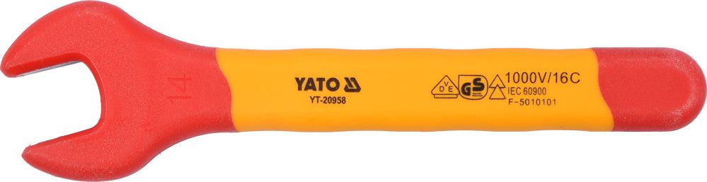 Izoliuotas veržliaraktis elektrikui atviru galu 14mm VDE (YT-20958)