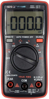 Skaitmeninis daugiafunkcinis testeris | TRUE RMS | 9999 AUTO LCD (YT-73089)