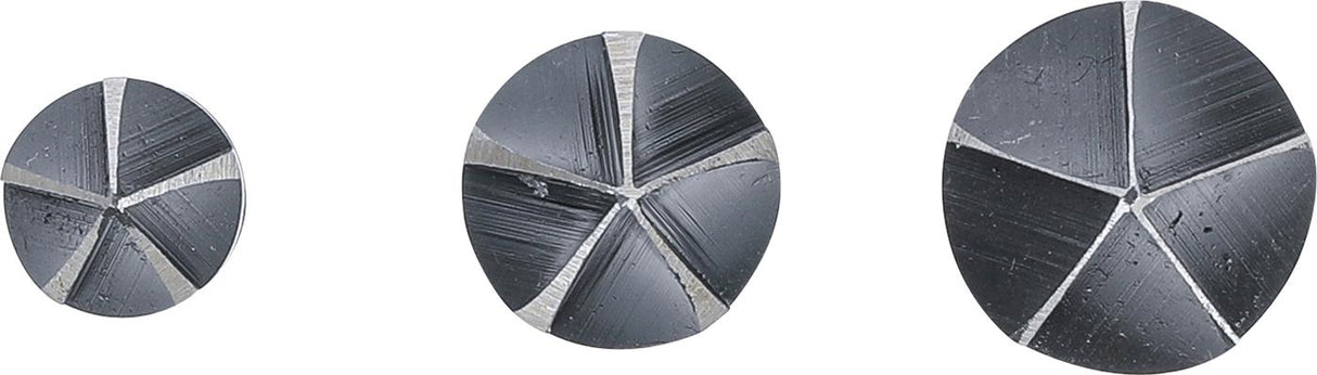 Kūginių grąžtų/frezų rinkinys | HSS | 6.3 mm (1/4") | 12 - 16 - 19 mm | 3 vnt. (70052)