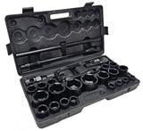 IMPACT SOCKET SET | Cr-Mo | 6-POINT | 25 MM (1") | 20 MM (3/4") | 26 PCS. (H4222626)