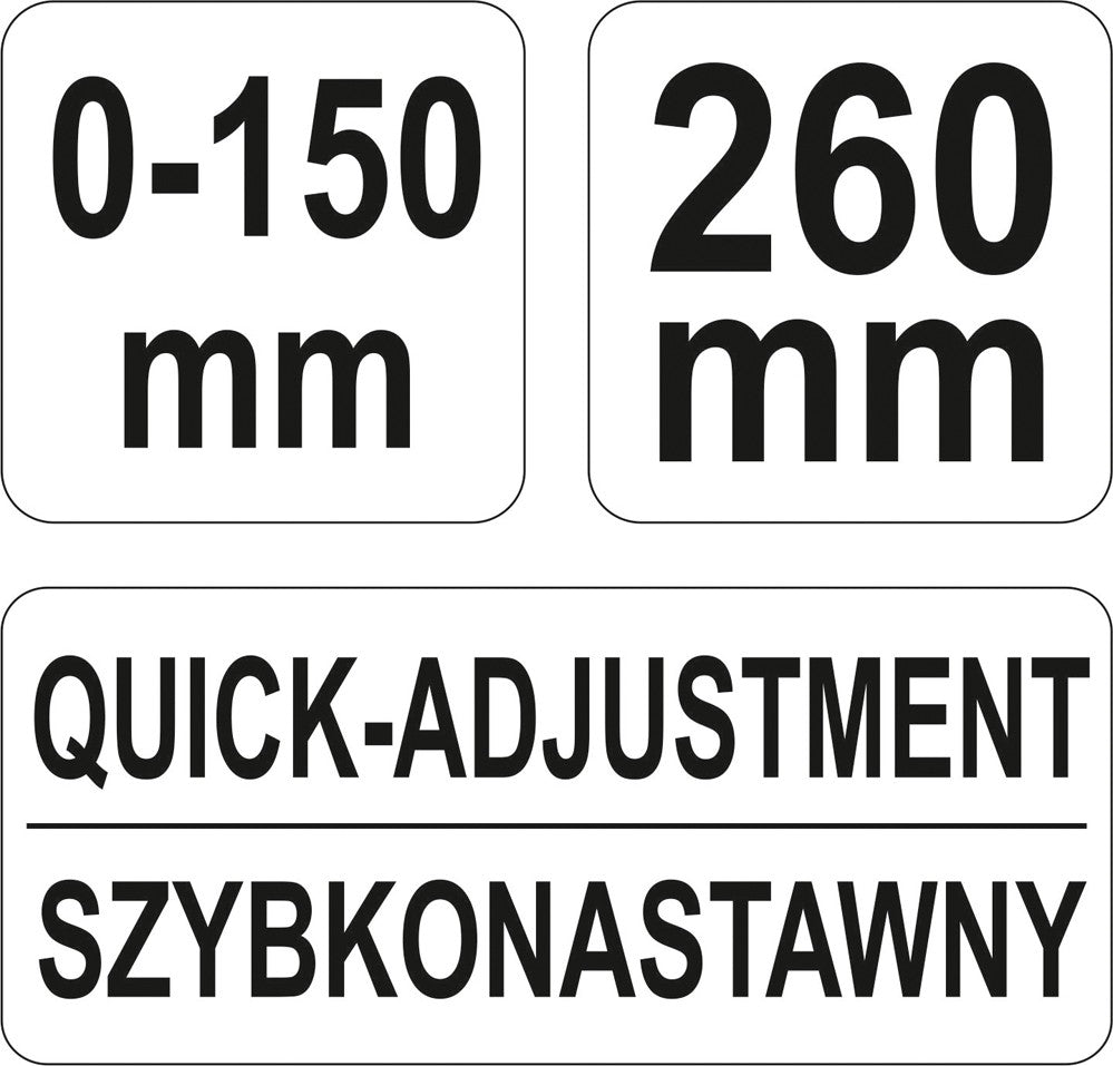 Fiksuojamos - slankiojančios replės L-tipo 150 mm (YT-21570)