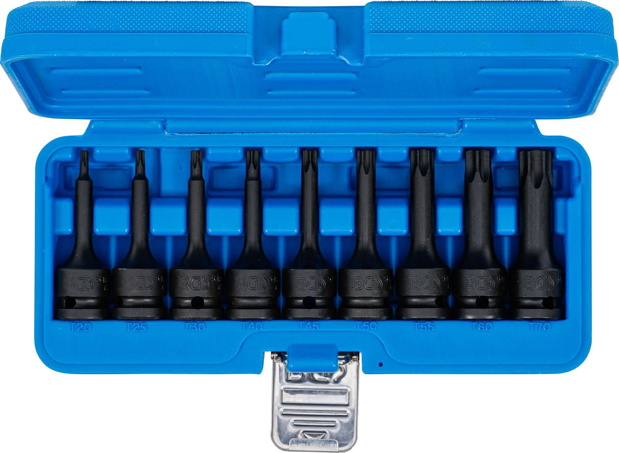 Ударные биты | 12,5 mm (1/2") | T-Star (Torx) T20 - T70 | 9 шт.