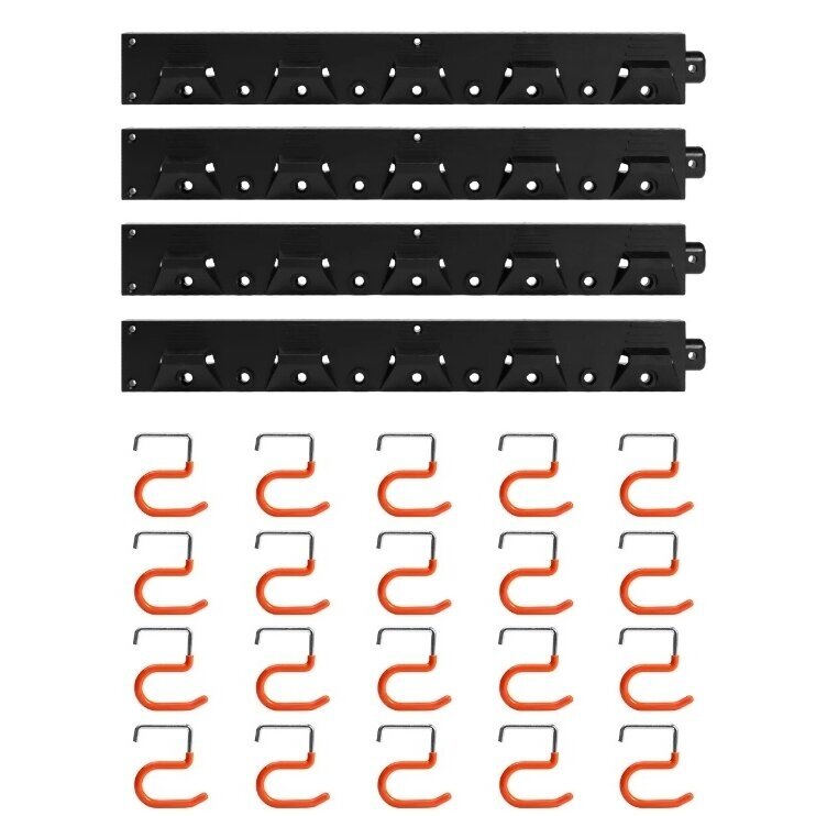 WALL-MOUNT TOOL HOLDERS (WITHOUT TOOLS) | 20 HOOKS | 4 PCS. X 40 CM | 160 CM (TH64)