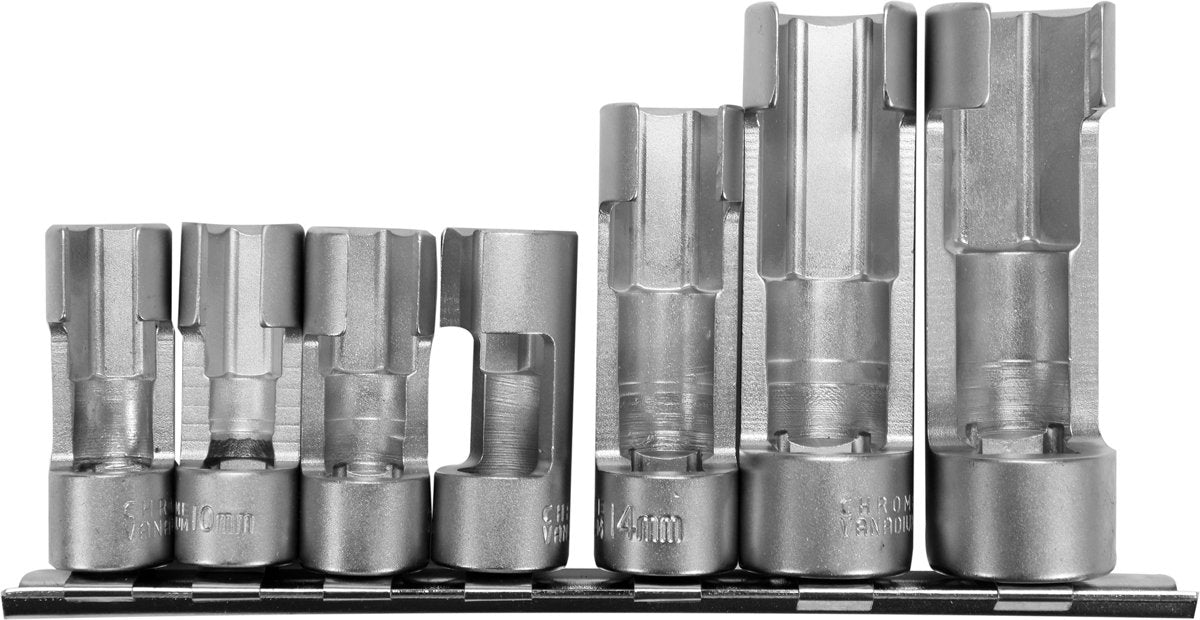 Specializuotų galvučių rinkinys su išpjova | 10 mm (3/8") | 10 - 19 mm | 6 vnt. (YT-17508)