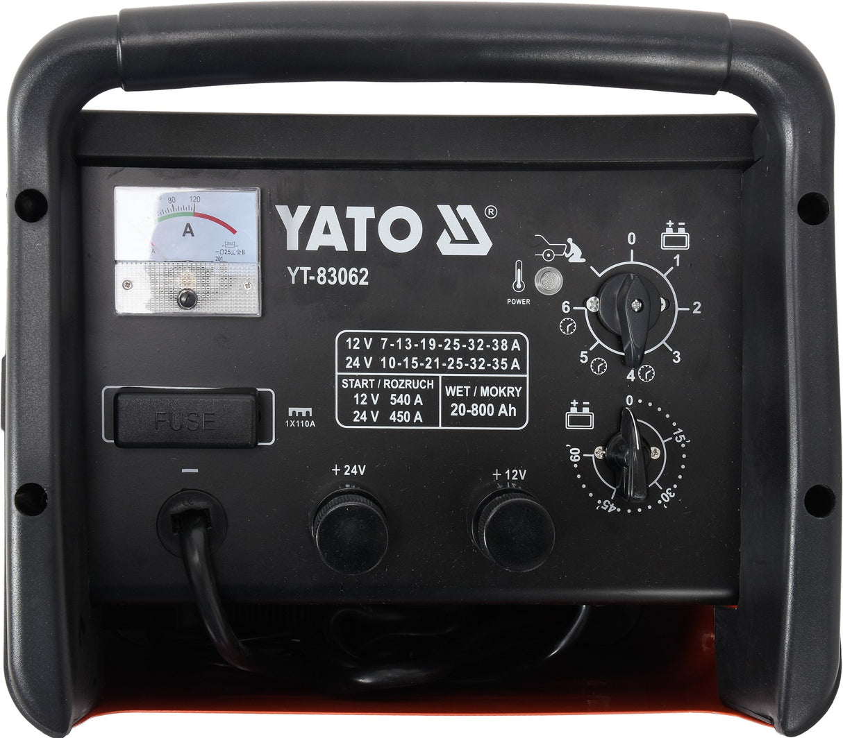 BATTERY CHARGER, JUMP STARTER 20-800 AH (YT-83062)