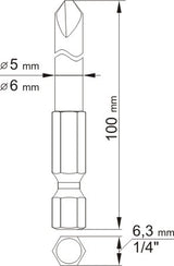 Antgaliai kryžminiai trikampiai 1/4", 2vnt, : NR2 X100MM; NR4 X100MM (YT-0497)