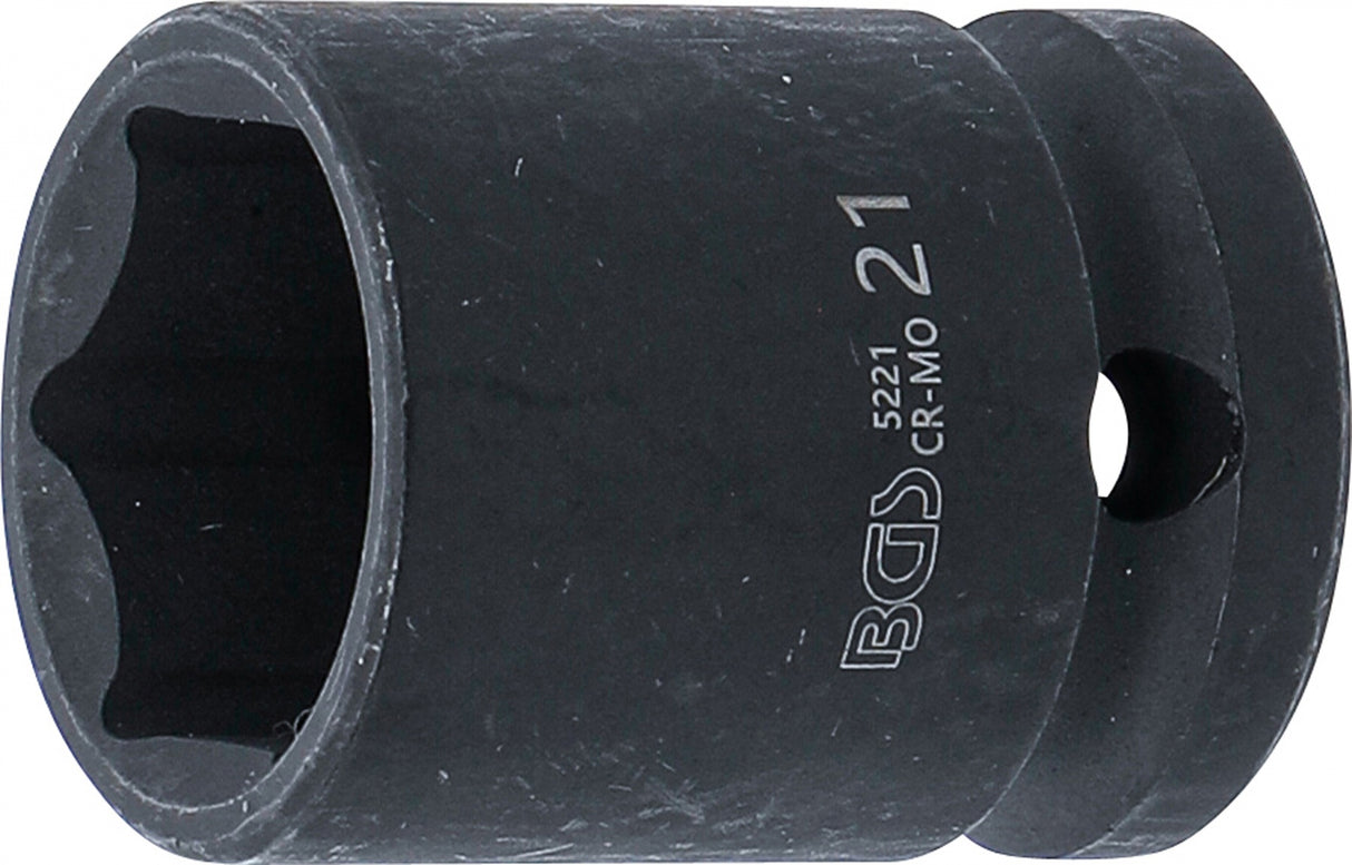Galvutė smūginė šešiakampė | 12,5 mm (1/2") | 21 mm (5221)