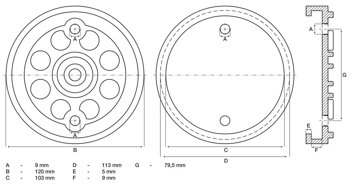 Резиновая подушка | для автоподъёмников | Ø 120 mm