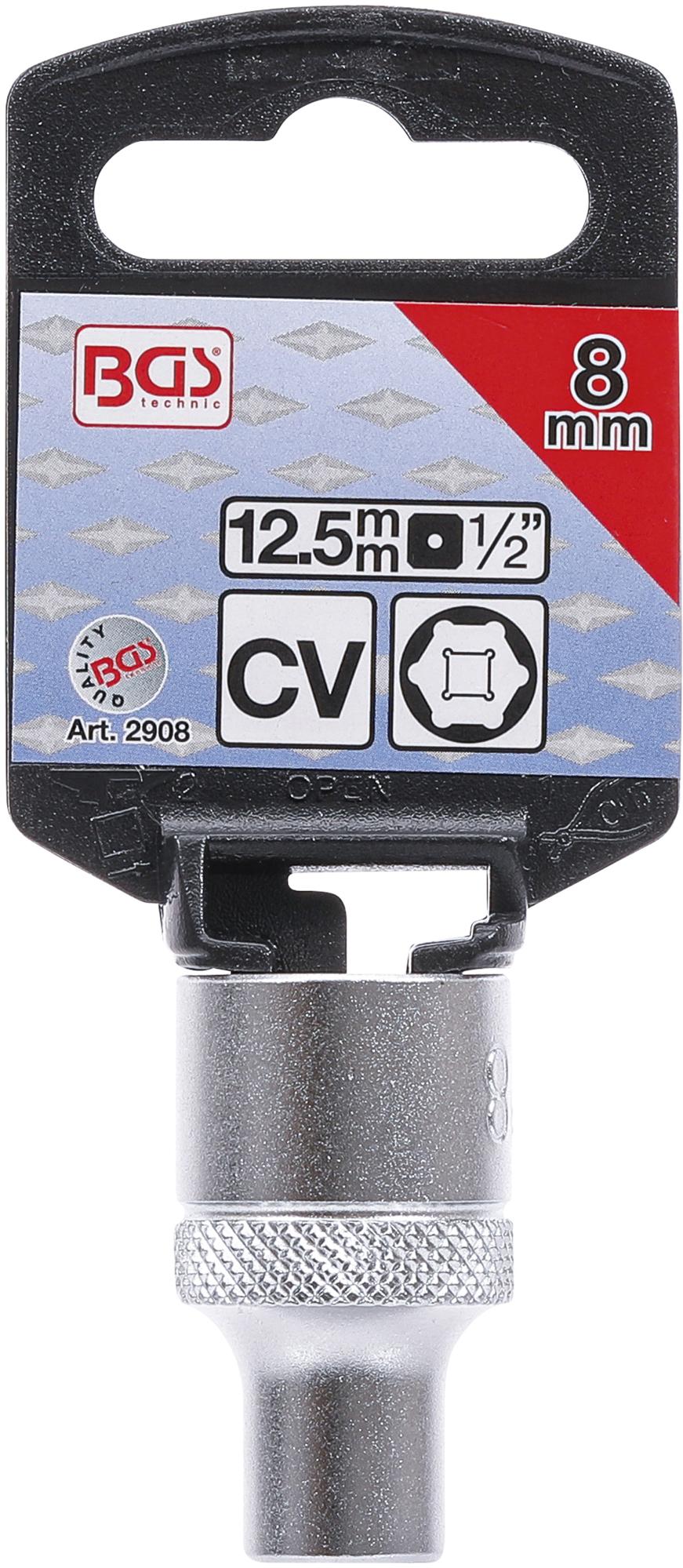 Galvutė šešiakampė | 12.5 mm (1/2") | 8 mm (2908)