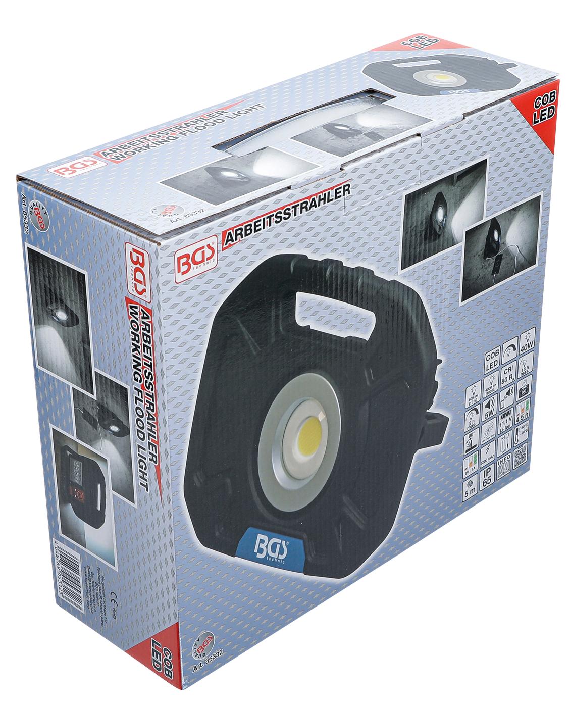 COB LED WORK FLOOD LIGHT | 40W | WITH INTERNAL SPEAKERS (85332)