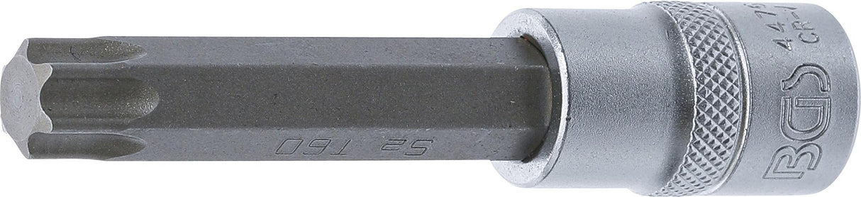 Antgalis įpresuotas į galvutę | ilgis 100 mm | 12,5 mm (1/2") | T-star (Torx) T60  (4476)